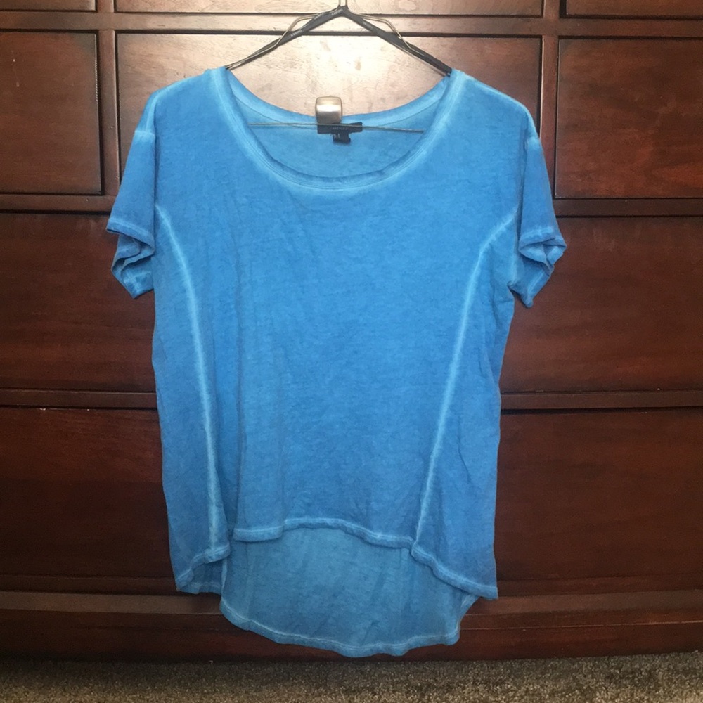 Forever 21 Blue High-Low Short Sleeve Top size S